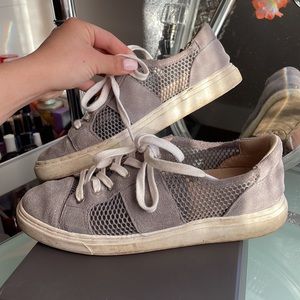 Vince Camuto mesh suede Breya grey sneakers